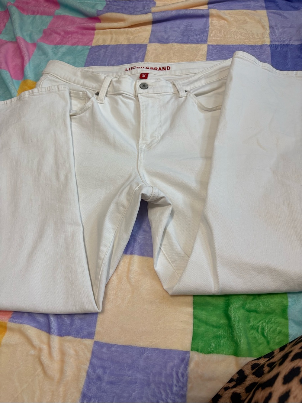 Lucky Brand White Sweet Mid Rise Crop Jeans Size 14 / 32